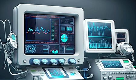 Medical equipment with monitors